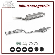 Auspuff Set für Mercedes Benz W123 C123 230 E 136PS Mitteltopf + Endtopf