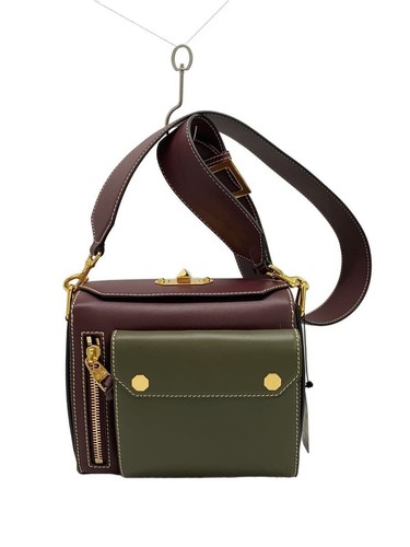 Alexander McQueen Shoulder Bag Leather Brown Plain 5100-080-072-520 Used