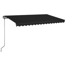 Manual Retractable AwningCanopy Outdoor Awning Folding Arm with LED vidaXL