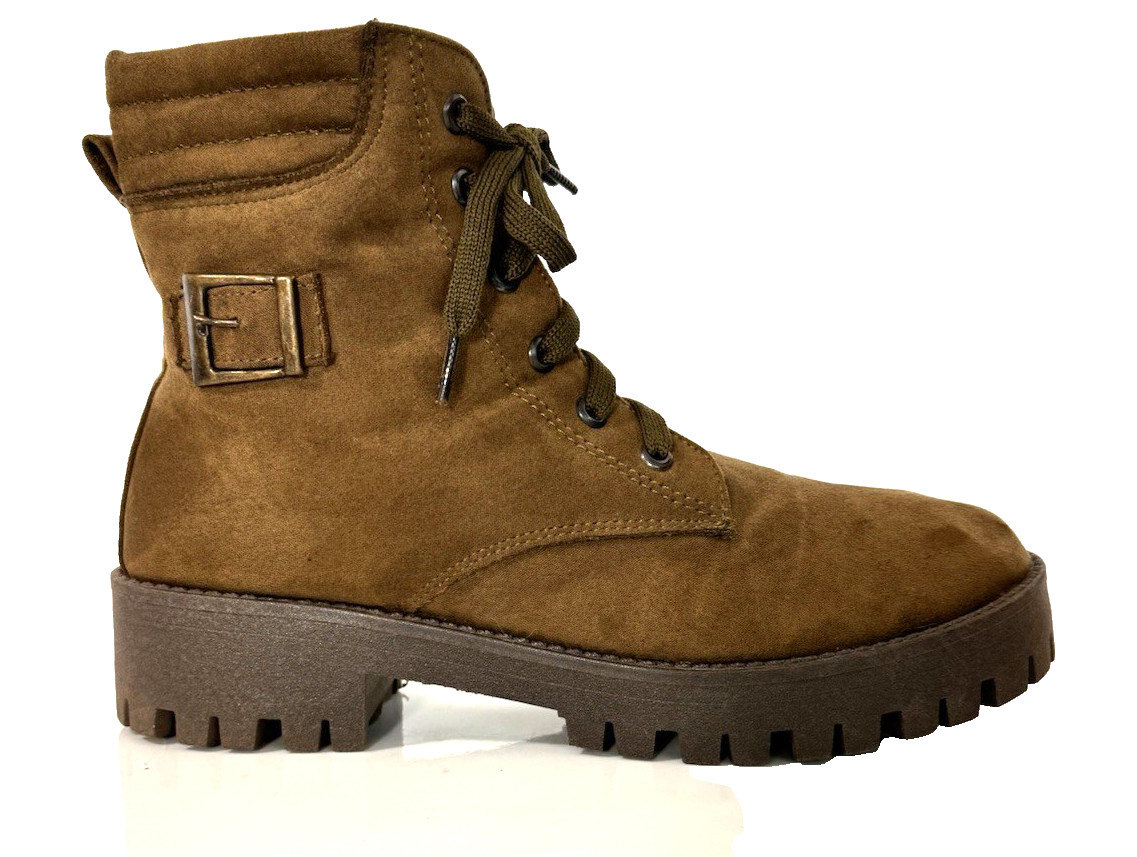 Calzado Yaki Boots Women’s 11 Suede Brown Lace-Up Ankle Western Boho Handcraft