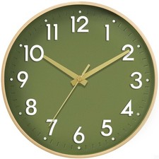 Wall Clock 8 Inch, Battery Operated Silent Non-Ticking Modern Analog Clock Decor