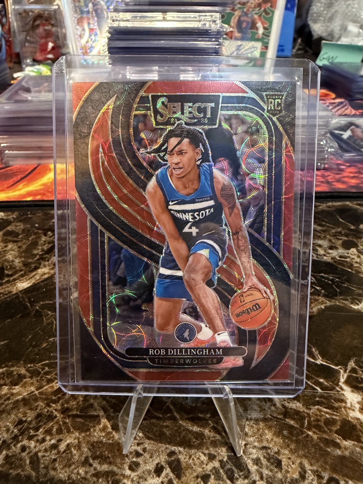 2024-25 Panini Select - Premier Level Rob Dillingham  Red Scope Prizm /249 (RC)