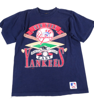Vintage New York Yankees 90s Nutmeg T Shirt Large Single Stitch  1992 VTG MLB