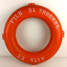 SALVAGENTE VINTAGE - "FILO DA TORCERE US NAVY" NAVIGADOR - DIAMETRO 60 CM