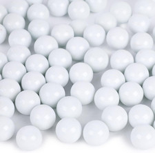 1LB Glass Marbles Bulk, 0.63 Inch White Glass Beads Marbles for Vases Home Decor