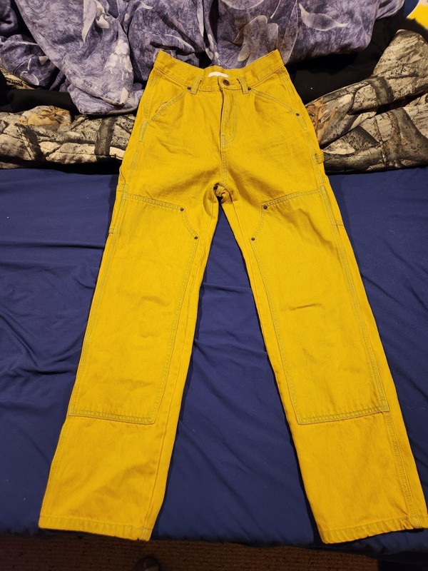 BDG Urban Outfitters Womens Yellow High Rise Carpenter Jeans Size 24 Used
