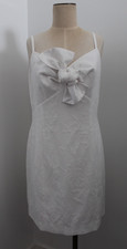 NWT Lilly Pulitzer Willalynn Stretch Bow Resort White Clientente Pucker Dress 12