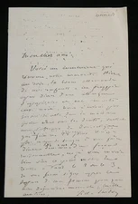 Victorien Sardou, Signed Autographed Letter - Stroke Attack