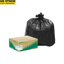 Heavy Duty Black Can Liners 33 Gallon 100 Count Coreless Recycled Commercial Use