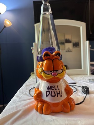 RARE Vintage 1997 Garfield ''Well Duh!'' Lava Lamp Ceramic Icon Series Lava Lite