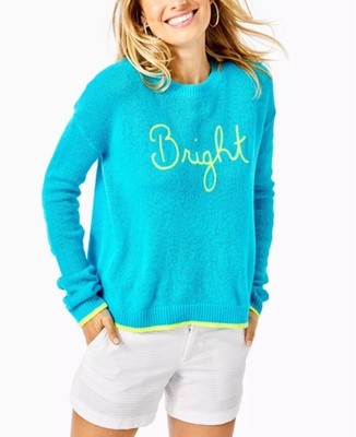 Lilly Pulitzer Charlton ''Bright'' Turquoise Blue Pullover Sweater size XXS