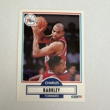 Fleer 1990-91 Charles Barkley #139 Philadelphia 76ers Base Set Basketball Card