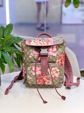Gucci Buckle Backpack Blooms Print GG Coated Canvas Medium