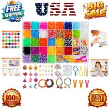 3000 Rubber Band Bracelet Kit, Colorful Loom Bracelet Making Kit with Storag...