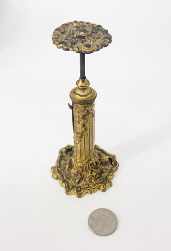 Antique Victorian W Winfield Birmingham gilded brass postal scale candlestick