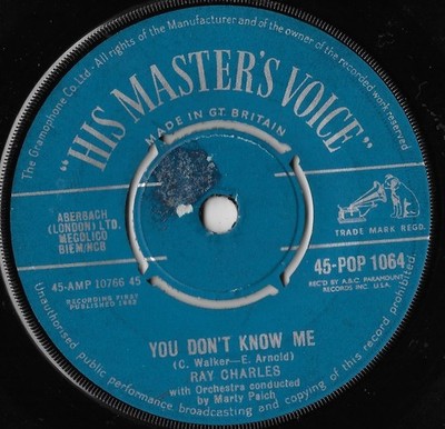 You Don't Know Me / Careless Love / Ray Charles VG