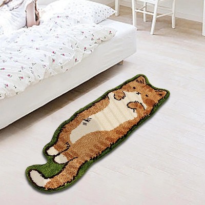 Katzenform Bodenmatte Teppich Läufer Tierform Wasserdicht Flur