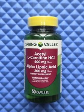SPRING VALLEY Acetyl L-Carnitine HCI 400mg  Alpha Lipoic Acid 200mg 50 Ct 3/27