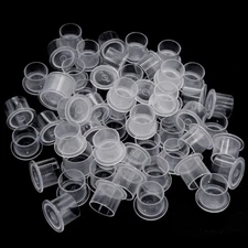 Tattoo Ink Cups 14mm Medium Disposable Tattoo Pigment Caps with Base Plastic