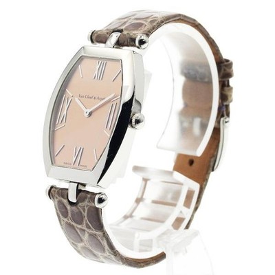 Van Cleef & Arpels 5363106 26mm SS Orange Dial Quartz Watch #C15040