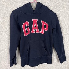 Kids GAP Hoodie Size 6 /7 Small Girls Fleece Sweatshirt Navy Blue Pink Pullover