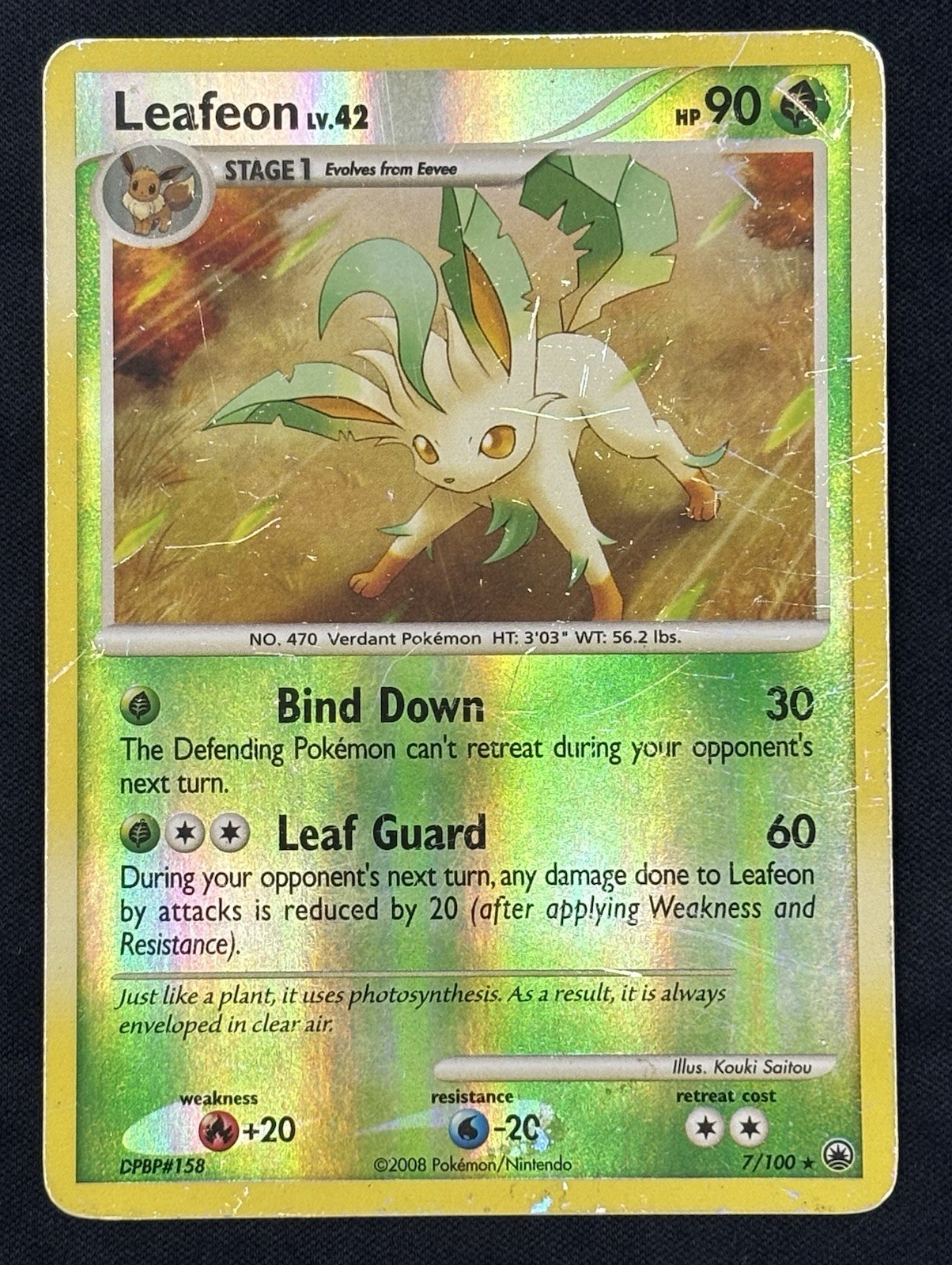 Leafeon 7/100 Majestic Dawn Reverse Holo Pokemon Single