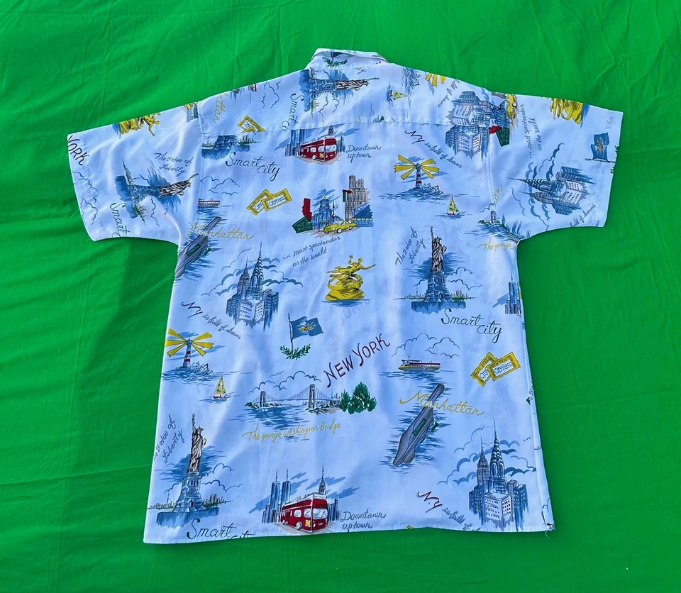 Camisa masculina Koman Sport New York Manhattan Smart City com botões tamanho G. - Imagem 4 de 4