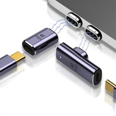 PD 100W Fast Charging 24Pin Magnetic Adapter Type C USB3.0 40Gbps Data Conv