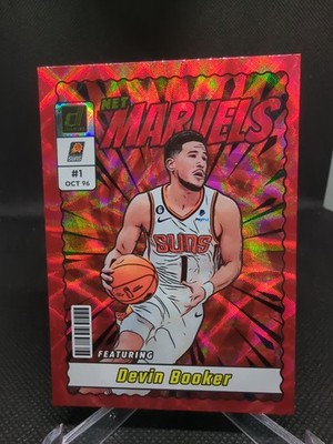Devin Booker 2023-24 Panini Donruss SSP Red Diamond Net Marvels 