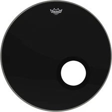 Remo Powerstroke Bass Drum Head with 5" Port Hole Ebony 24 Inch