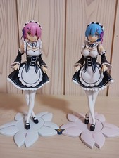 Re Zero Rem and Ram PM Figure Set Maid Outfit...