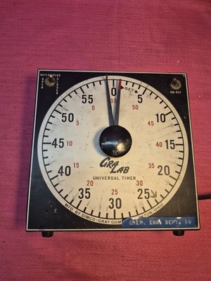 Vintage GraLab Model 165 Universal Timer Working Darkroom Lab Timer USA