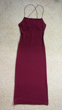 Forever 21 Red Strappy Back high neck midi bodycon dress X small