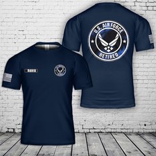 Custom Name US Air Force Retired 3D T Shirt wp9 61