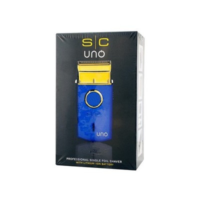 StyleCraft UNO Professional Gold Single Foil Shaver Blue SC #SCUNOSFSB - NEW