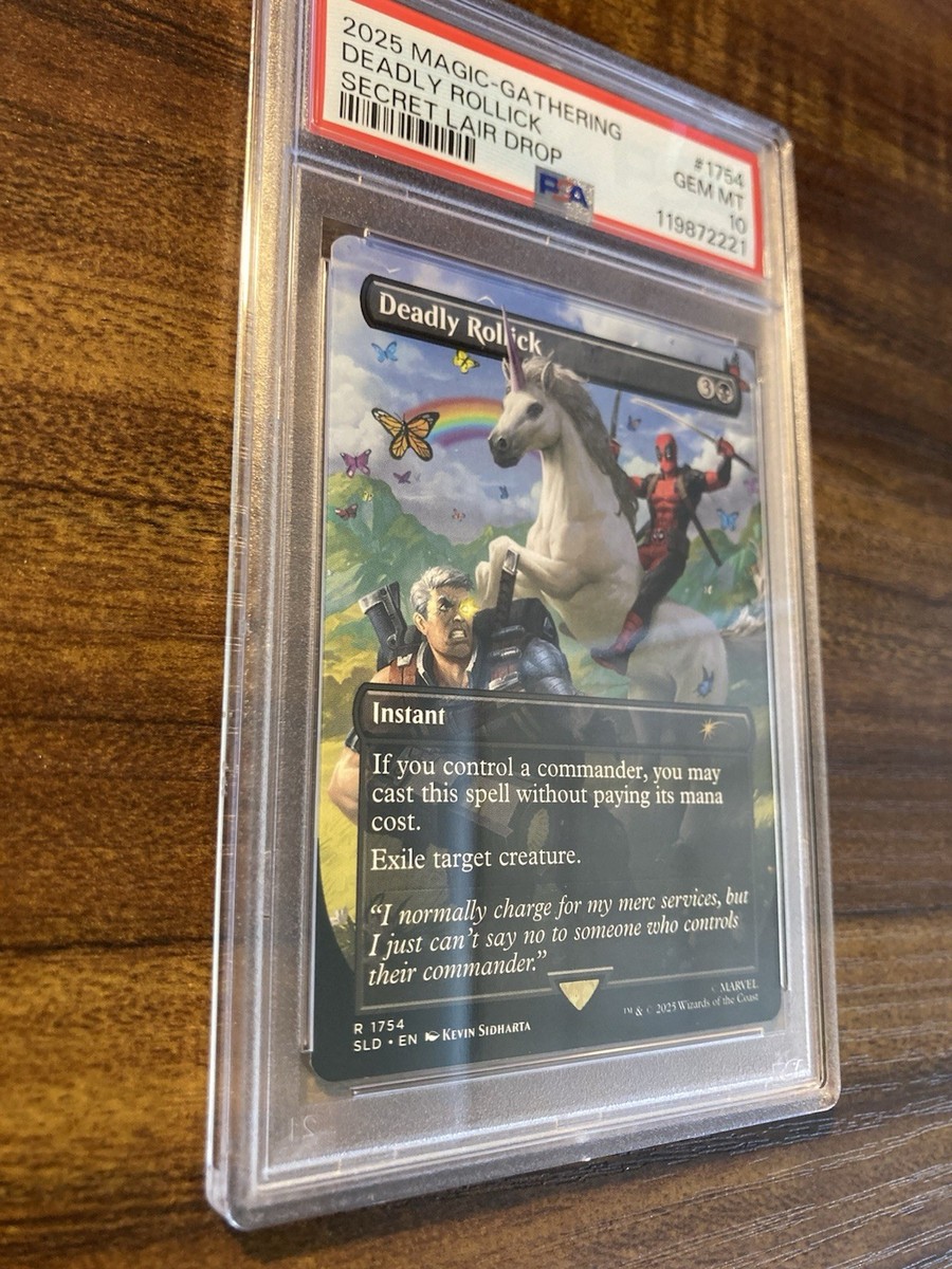 MTG🦄DEADLY ROLLICK🦄Secret Lair Drop Deadpool PSA 10 RARE KEVIN