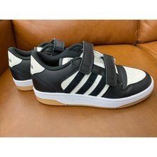 Adidas Break Start EL CF C Kids Size 3 Black White Hook and Loop Low Top