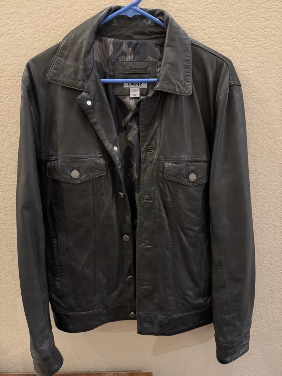 DKNY Leather Outer Shell Black Coats, Jackets & Vests for Women