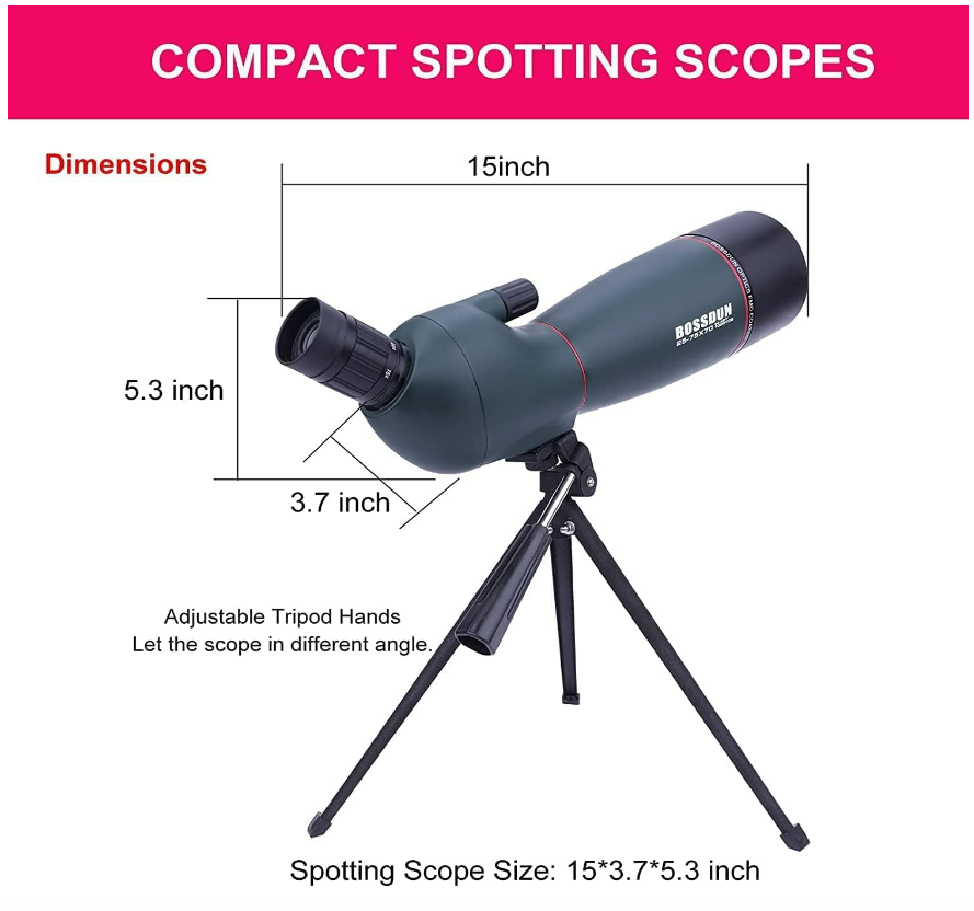 2575x70mm HD Spotting Scopes BAK4 Prism FMC Zoom Waterproof Telescope