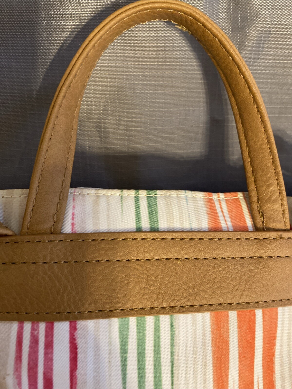 MultiSac Adjustable Mini Backpack Striped Tan Acc… - image 12