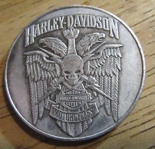 Harley Davidson Motorcycle Biker Hobo Nickel Coin Abstract Art Craft