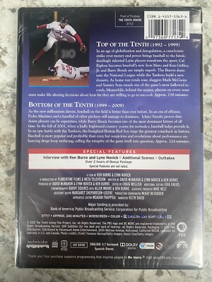 New Sealed Baseball The Tenth Inning: Ken Burns(DVD 2010) 2 Disc