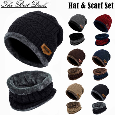 Unisex Winter Baggy Slouchy Knit Warm Beanie Hat and Scarf  display picture 1