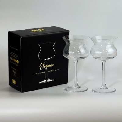 NEAT Elegance Spirts Glass 2 Pak - Used for judging Whisky (whiskey), Tequila