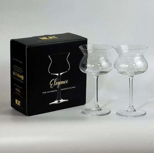 NEAT Elegance Spirts Glass 2 Pak - Used for judging Whisky (whiskey), Tequila