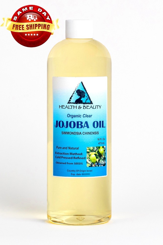 JOJOBA OIL CLEAR ORGANIC 100% PURE CARRIER COLD PRESSED REFINED 16 OZ