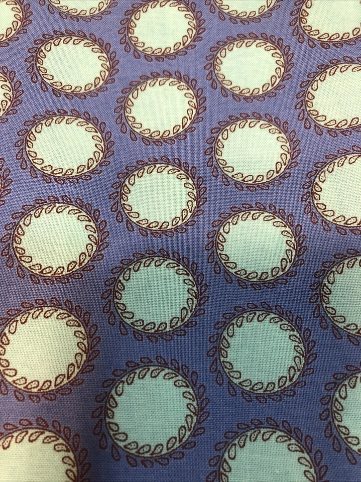 Amy Butler Soul Blossoms Laurel Lunares Azul AB-61 Raro 42x24 Acolchado Corte Tela Foto 3 de 4