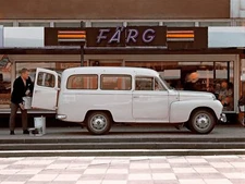 Cars 1960 69 volvo p210 delivery stationwagon Desk Mat Stitched