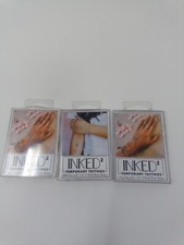 Inked by Dani Temporary Tattoos Lot of 3 Over 15 Hand Drawn Designs Brand New