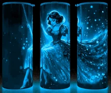 Glow in the Dark Snow White on a Swing Painting Cup Mug Tumbler 20oz